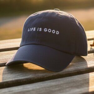 Life is Good Signature Logo Simple Clean Chill Cap/Hat